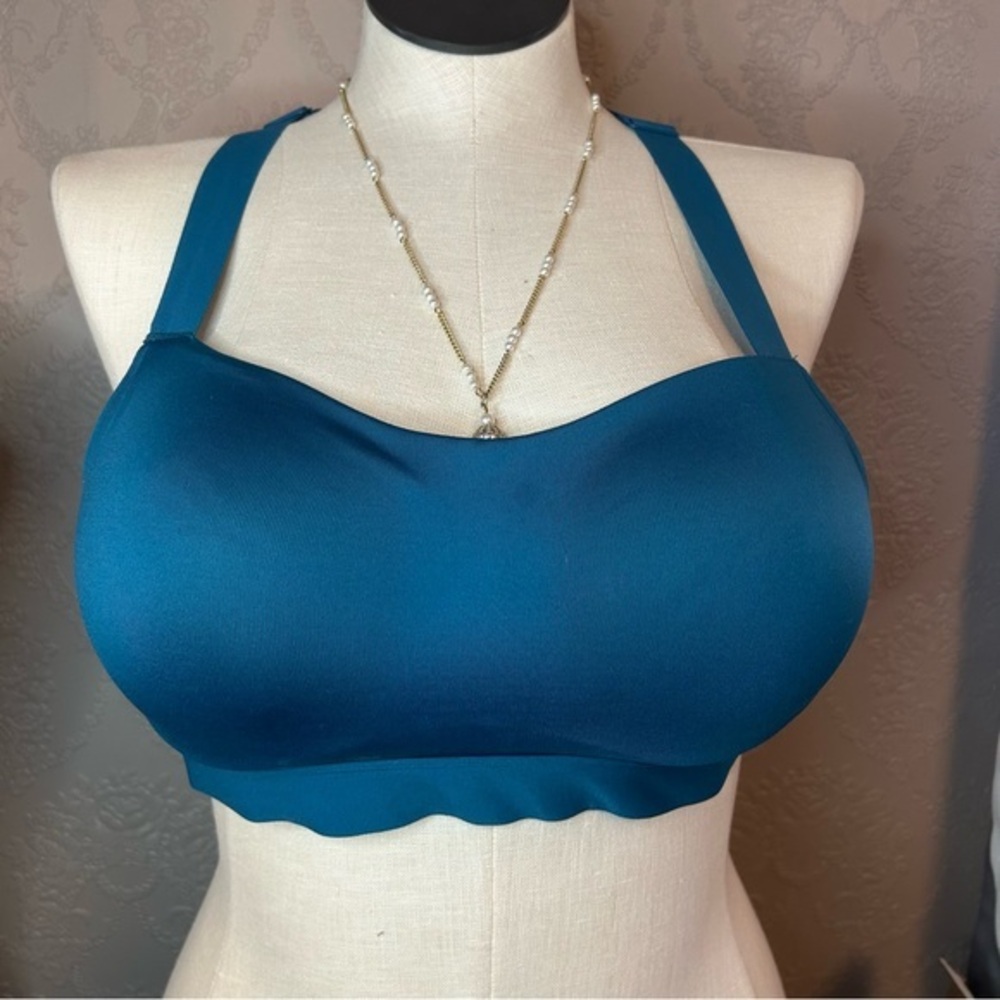 Pink active push up bra xl very good condition teal lined no wire